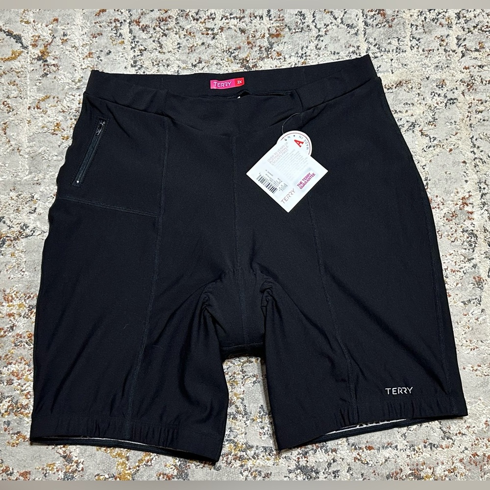 TERRY Bicycling touring shorts size 2X black women’s New